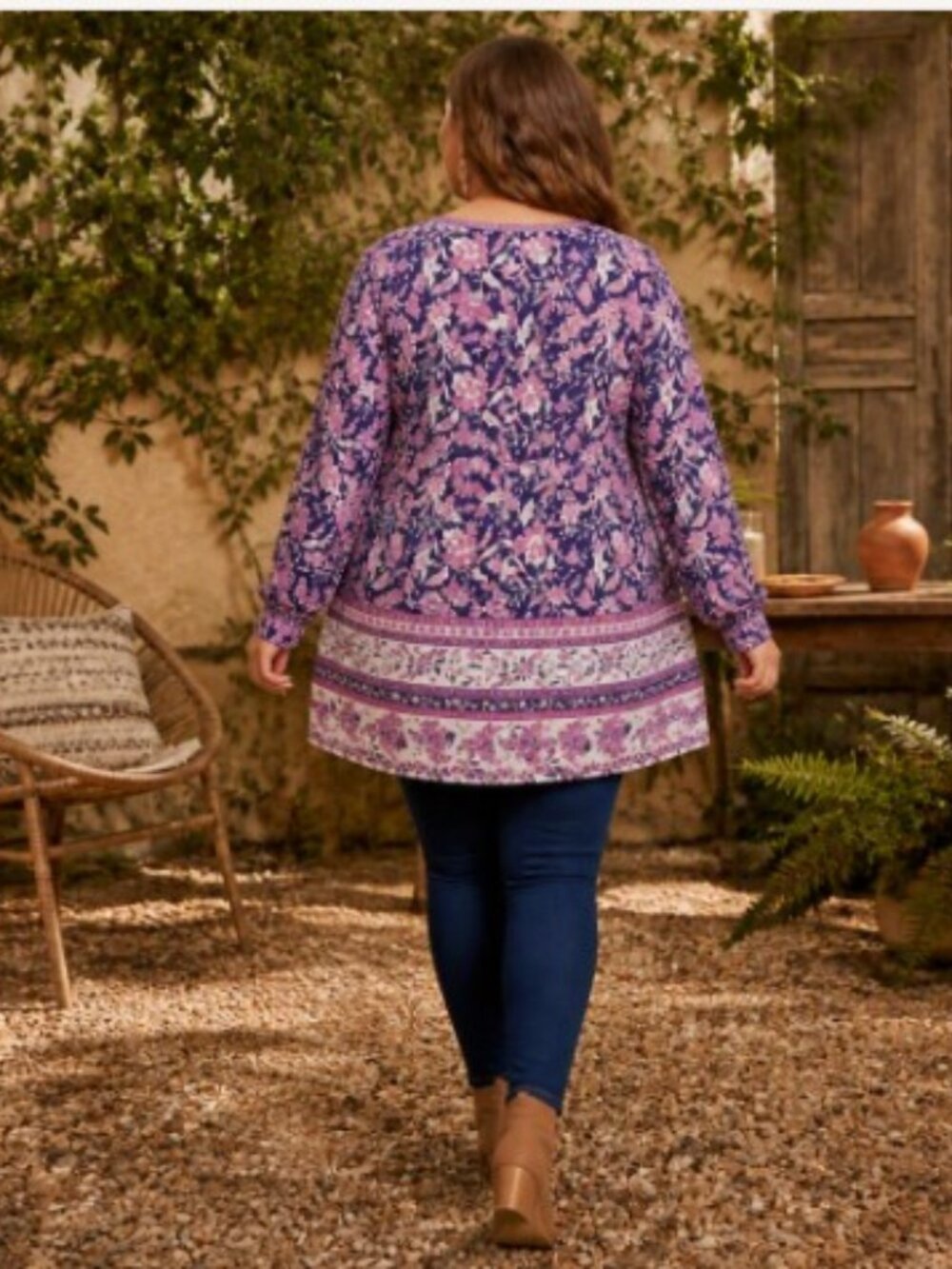 AVEOLOGY Boho Floral Tunic Dress / Tunic Top – Plus 3X/4X – NWT - Picture 10 of 15